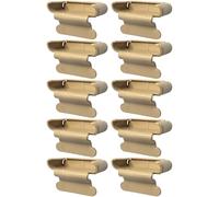 cyclingcolors 10x Supporto doga monodoga 53 x 8 mm in plastica per rete letto telaio in legno, terminale fissaggio con linguetta graffetta vite - beige