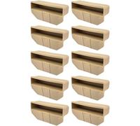 cyclingcolors 10x Supporto doga monodoga 63 x 12 mm in plastica per rete letto telaio in legno, terminale fissaggio con linguetta graffetta vite - beige