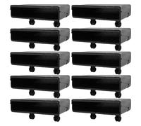 cyclingcolors 10x Supporto doga semplice 63 x 12 mm in plastica per rete letto telaio in metallo, terminale fissaggio con clip a tenone - nero