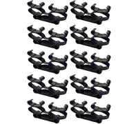 cyclingcolors 10x Supporto doppio per doga doghe Flexiclip 38 × 8 mm sospeso in elastomero per rete letto telaio in legno terminale letto mobile fissaggio a tenone, nero