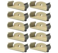 cyclingcolors 10x Supporto per doga doghe 63 × 12 mm plastica per rete letto telaio in legno terminale letto mobile fissaggio a tenone vite, beige