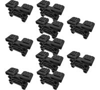cyclingcolors 10x Supporto per Doghe 38 x 8 mm Tripla Sospensione con Cavità da 11 mm per Letto Flessibile Mobili, Nero