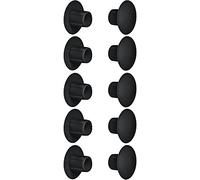 cyclingcolors 10x tappo chiusura plastica nero bianco grigio marrone mobili inserto cappuccio copriforo fori (Ø5mm (x10mm) / nero RAL 9005)