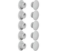cyclingcolors 10x tappo chiusura plastica nero bianco grigio marrone mobili inserto cappuccio copriforo fori (Ø6mm/grigio chiaro RAL 7035)