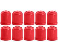 Cyclingcolors Tappo valvola 10x Coprivalvole universale per auto moto scooter e bici Plastico rosso