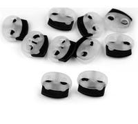cyclingcolors 10x Terminale Fermacorda 17x19mm Abbigliamento Rotondi plastico Stop cordone Chiusura Regolabile Cordino Elastico Scarpe Zaini Tenda Campeggio, Nero