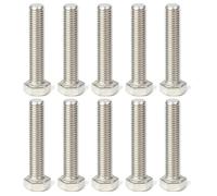 cyclingcolors 10x Vite a testa esagonale DIN 933 ISO 4017 Acciaio Inox A2 Esagono Esterno Filettatura Completa Viti a Macchina Antiruggine, M12x80mm
