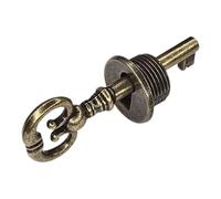 cyclingcolors 1x Chiave + bocchetta per chiave 25 mm - serratura per mobile in zama, colore marrone, perfetta per restauro riparazione e rinnovo mobili