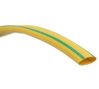 cyclingcolors 1x guaina isolante per cavi elettrici con guaina termorestringente, diametro anteriore verde giallo 9,5 mm, diametro posteriore 4,8 mm, lunghezza 1 m, spessore 0,6 mm