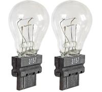 cyclingcolors 1x Lampadina 3157 12V P27/7W W2.5x16q 32/3CP S25q lampada lampadine luce stop tipo US auto cruscotto, trasparente (Confezione da 2)