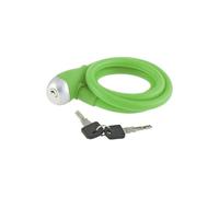 cyclingcolors 1x Lucchetto per bicicletta, diametro 12 mm x lunghezza 1200 mm, serratura a chiave, protezione in silicone, verde