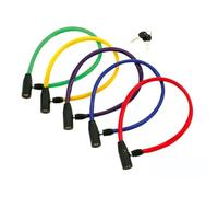 cyclingcolors 1x Lucchetto per bicicletta, diametro 5 mm x lunghezza 600 mm, serratura a chiave, colore casuale