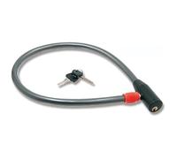 cyclingcolors 1x Lucchetto per bicicletta, diametro 5 mm x lunghezza 600 mm, serratura a chiave, nero