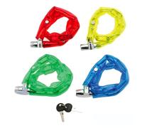 cyclingcolors 1x Lucchetto per bicicletta, diametro 5 mm x lunghezza 800 mm, lucchetto a chiave, lucchetto a catena, colore casuale