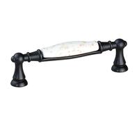 cyclingcolors 1x Maniglia per mobile porcellana ceramica finitura rame scuro opaco interasse 96 mm cassetto armadio vintage con vite