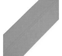 cyclingcolors 1x Nastro in Sbieco Bordare da Cucire di Cotone larghezza 40 mm lunghezza 25 m Maglia Cappello Borsa Decorazione Cucito, Grigio