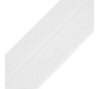 cyclingcolors 1x Nastro in Sbieco Bordare da Cucire di Cotone larghezza 40 mm lunghezza 25 m Maglia Cappello Borsa Decorazione Cucito, Bianco