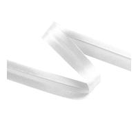 cyclingcolors 1x Nastro in Sbieco Bordare da Cucire di poliestere larghezza 20 mm lunghezza 25 m Maglia Cappello Borsa Decorazione Cucito, bianco