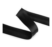 cyclingcolors 1x Nastro in Sbieco Bordare da Cucire di poliestere larghezza 30 mm lunghezza 25 m Maglia Cappello Borsa Decorazione Cucito, nero