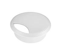 cyclingcolors 1x Passacavo plastica 70mm scrivania tondo guida per cavi elettrico (bianco)