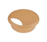 cyclingcolors 1x Passacavo plastica 70mm scrivania tondo guida per cavi elettrico (marrone chiaro)