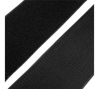 cyclingcolors 1x Rotolo di scratch strappo 100 mm 25 metri auto aggrappante organizer organizzare fermacavo striscia aggancio sacchetto indumento cinghia fascette poliammide, nero