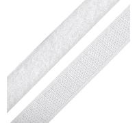cyclingcolors 1x Rotolo di scratch strappo 20 mm 25 metri auto aggrappante organizer organizzare fermacavo striscia aggancio sacchetto indumento cinghia fascette poliammide, blanco