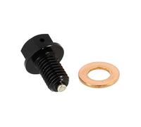 cyclingcolors 1x Tappo di scarico vite magnetico con rondella rame ideale per ciclomotore scooter moto auto quad coppa dell'olio motore, M10x1.50 15mm