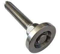 cyclingcolors 1x Viti di Regolazione Piedini Regolabili Macchina Acciaio Inossidabile AISI 304 (A2) Pavimento Piede Piedini Vite Viti di Livellamento, M8x50mm