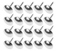 cyclingcolors 20x Chiodi a testa larga tondi chiodini puntine per tappezzeria 11mm cromo argento decorativo divano poltrona letto sedia rinnovamento, finitura nichel