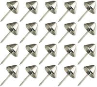 cyclingcolors 20x Chiodo decorativo in metallo, forma conica, 9,5 mm - nichelato B, per mobili, letto, sedia, divano
