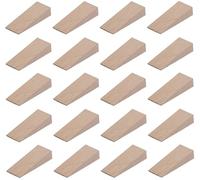 cyclingcolors 20x cunei legno piccoli fermaporta (10x 6mm + 10x 12mm) mobili ferma porta ante pavimento cucina angolazione blocca, 55mm x 20mm