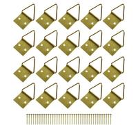 cyclingcolors 20x Gancio ganci in ottone per quadro con chiodi, fissaggio cornice parete sospensione foto decorazione murale, 27 mm