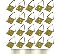 cyclingcolors 20x Gancio ganci in ottone per quadro con chiodi, fissaggio cornice parete sospensione foto decorazione murale, 32 mm
