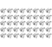 cyclingcolors 20x reggipiani perni supporto mensole 3mm trasparente staffe plastico + acciaio tasselli scaffale mobili (Confezione da 2)