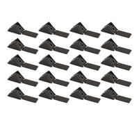 cyclingcolors 20x staffa angolare connettore in plastica 30 mm 1 foro con copertura supporto mobile mensola universale fissaggio da avvitare nero