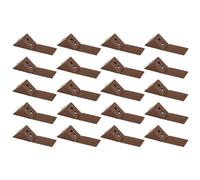 cyclingcolors 20x staffa angolare connettore in plastica 30 mm 2 fori con copertura supporto mobile mensola universale fissaggio da avvitare marrone scuro