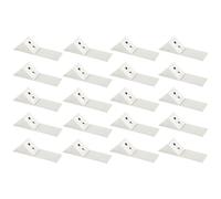 cyclingcolors 20x staffa angolare connettore in plastica 30 mm 2 fori con copertura supporto mobile mensola universale fissaggio da avvitare bianco
