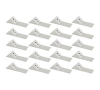 cyclingcolors 20x staffa angolare connettore in plastica 30 mm 2 fori con copertura supporto mobile mensola universale fissaggio da avvitare grigio chiaro