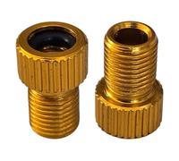 cyclingcolors 2x Adattatore da Presta a Schrader bike valvola adaptor alluminio convertitore bicicletta camera d'aria pneumatico compressore, giallo