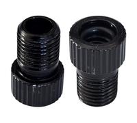 cyclingcolors 2x Adattatore da Presta a Schrader bike valvola adaptor alluminio convertitore bicicletta camera d'aria pneumatico compressore, nero