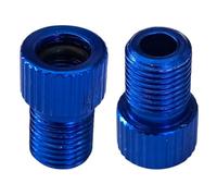 cyclingcolors 2x Adattatore da Presta a Schrader bike valvola adaptor alluminio convertitore bicicletta camera d'aria pneumatico compressore, blu