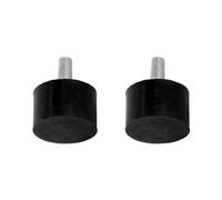cyclingcolors 2x Ammortizzatori silent block gomma boccola blocco silenzioso giunti cuscinetti supporto moto auto trattore rimorchio, maschile solida M6x15mm 20x15mm