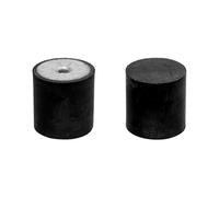 cyclingcolors 2x Ammortizzatori silent block gomma boccola blocco silenzioso giunti cuscinetti supporto moto auto trattore rimorchio, femmina solida M6x6mm 25x20mm