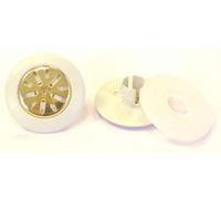 cyclingcolors 2x Bocchetta di ventilazione, griglia di ventilazione, tappo, copriforo, per materasso, base del letto, letto, stella in metallo dorato, diametro 42 mm