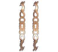 cyclingcolors 2x Bocchetta rosette chiave per mobili in zama finitura bronzo antichizzata armadi mobili 194x24mm, sinistra