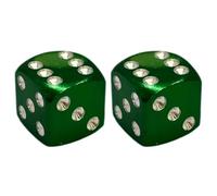 cyclingcolors 2x Cappucci delle valvole cappuccio tappi valvola forma di dado in alluminio Schrader per pneumatici bici moto auto auto quad monopattino, verde