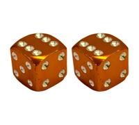 cyclingcolors 2x Cappucci delle valvole cappuccio tappi valvola forma di dado in alluminio Schrader per pneumatici bici moto auto auto quad monopattino, arancione