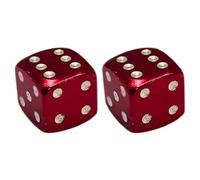 cyclingcolors 2x Cappucci delle valvole cappuccio tappi valvola forma di dado in alluminio Schrader per pneumatici bici moto auto auto quad monopattino, rosso