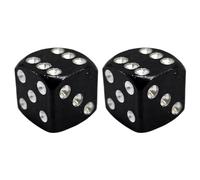 cyclingcolors 2x Cappucci delle valvole cappuccio tappi valvola forma di dado in alluminio Schrader per pneumatici bici moto auto auto quad monopattino, nero